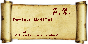 Perlaky Noémi névjegykártya